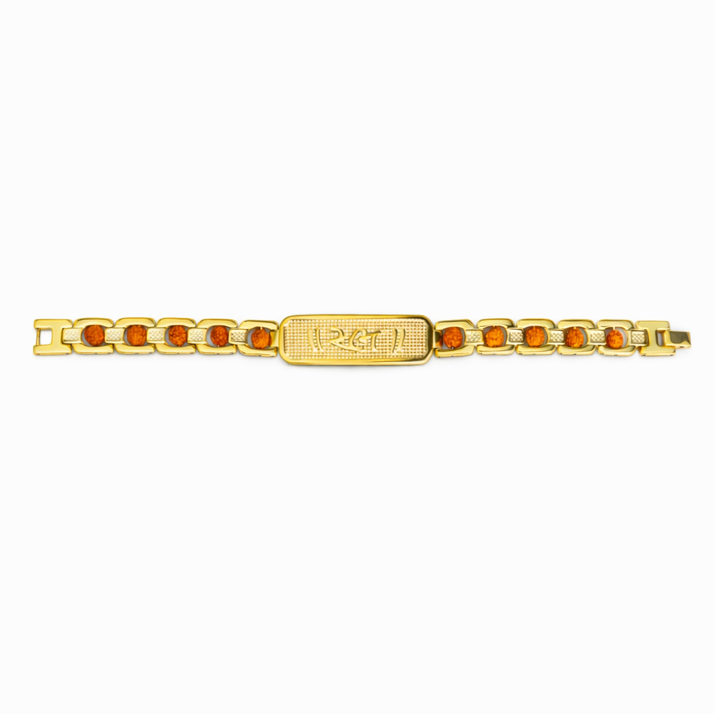 RamRegal Amber Gold Link Bracelet image 4