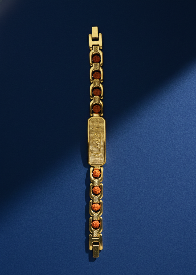 RamRegal Amber Gold Link Bracelet image 3