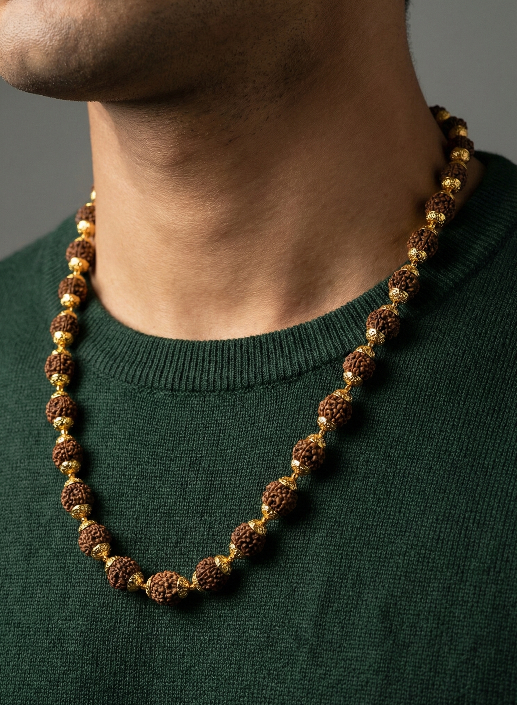 Divine Rudraksha Gold Chain image 2