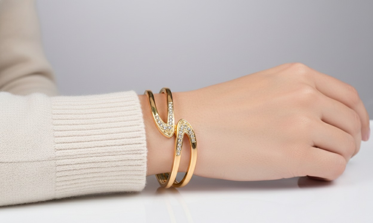 Golden Embrace Crystal Bracelet image 4