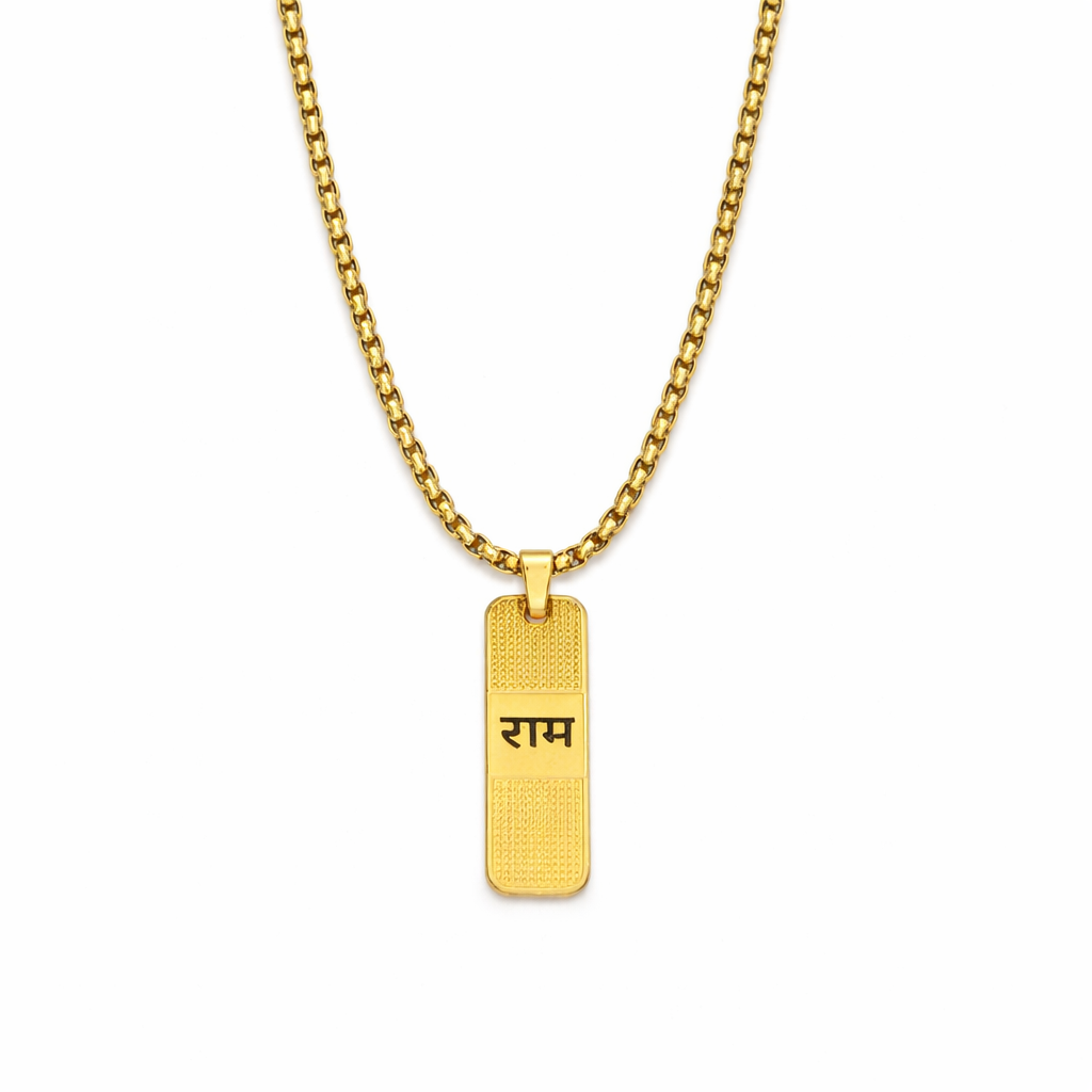 Divine ram Gold Pendant Chain image 3
